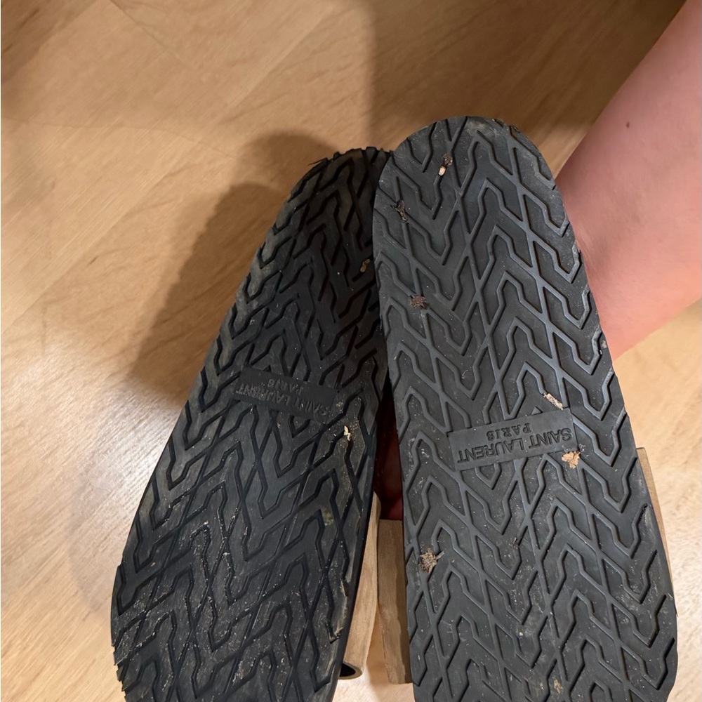 YSL Brown Slide Sandals - Picture 2 of 3